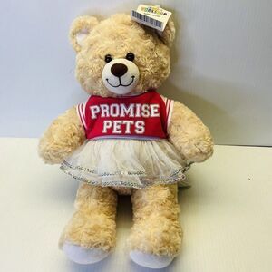 Build-A-Bear Happy Hugs/Heart Flowers Bear * Beige 16” W/ Heartbeat Sound/ TuTu